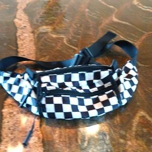 Art Class Monochrome Checkered Belt Bag